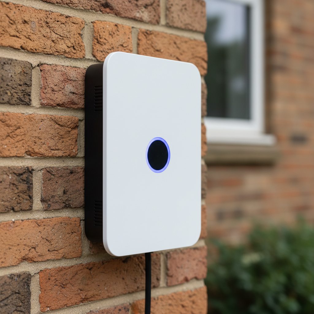 Close-up van laadpaal - detail van de apparatuur