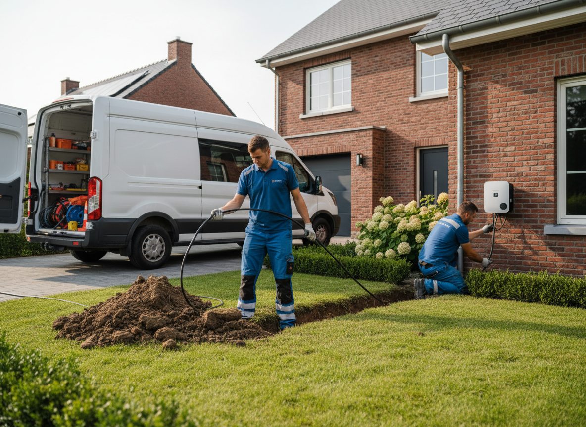 Professionele installatie van laadpaal in de winter